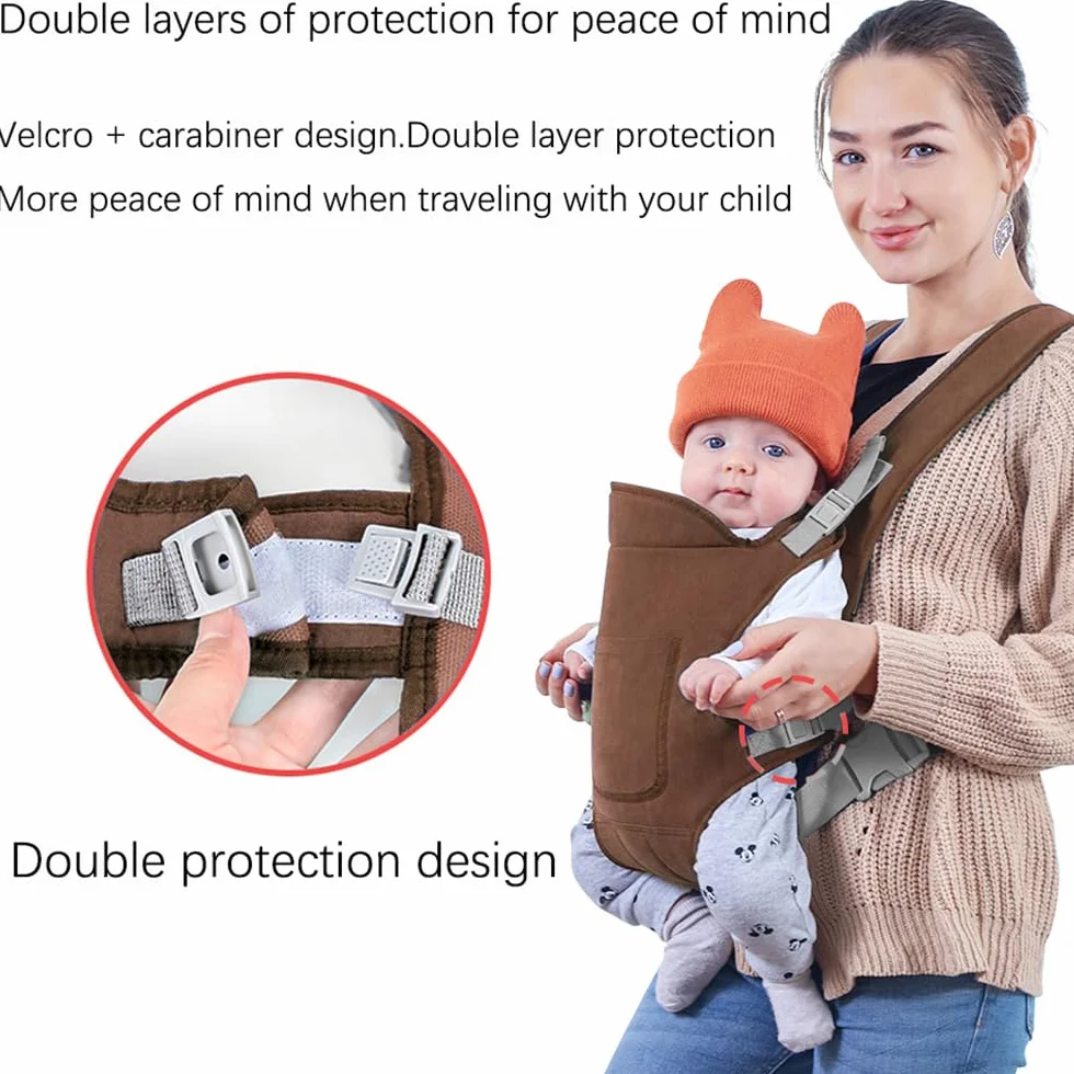Marsupio Neonato,Marsupio Neonato 0-24 Mesi,Fascia Porta Bebe,Marsupio Neonati Ergonomico, Porta Bambino da 0-24 Mesi(Inferiore a 15kg) Puro Cotone Traspirante Leggero per Neonati