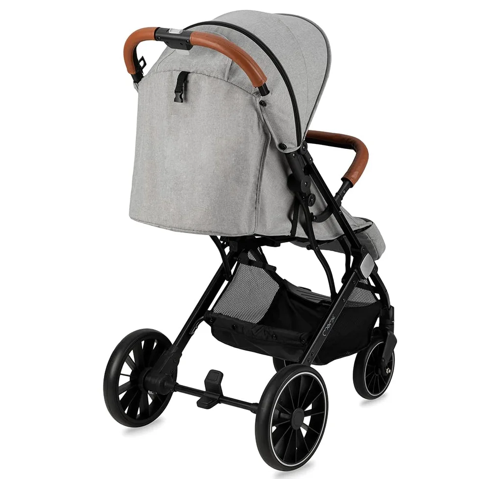 Passeggino MoMi ESTELLE DAKAR a partire da 6 mesi (fino a 22 kg), pieghevole con cintura di sicurezza a 5 punti, cestino porta spesa e funzione di apertura, manico telescopico per il traino