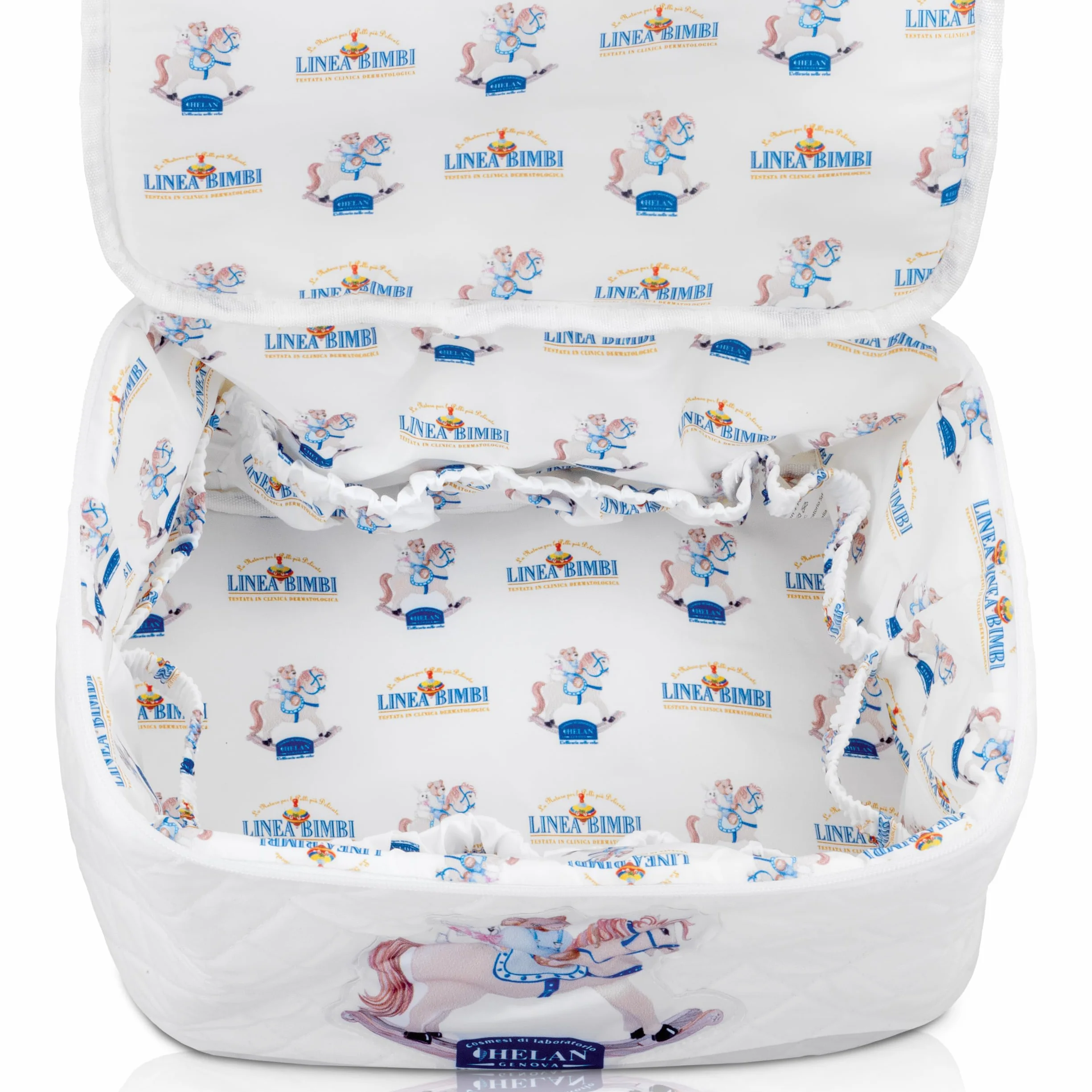 Helan Linea Bimbi Beauty Case da Viaggio e Casa Neonati Vuoto per Bagnetto, Trousse Bambino 28x19x18