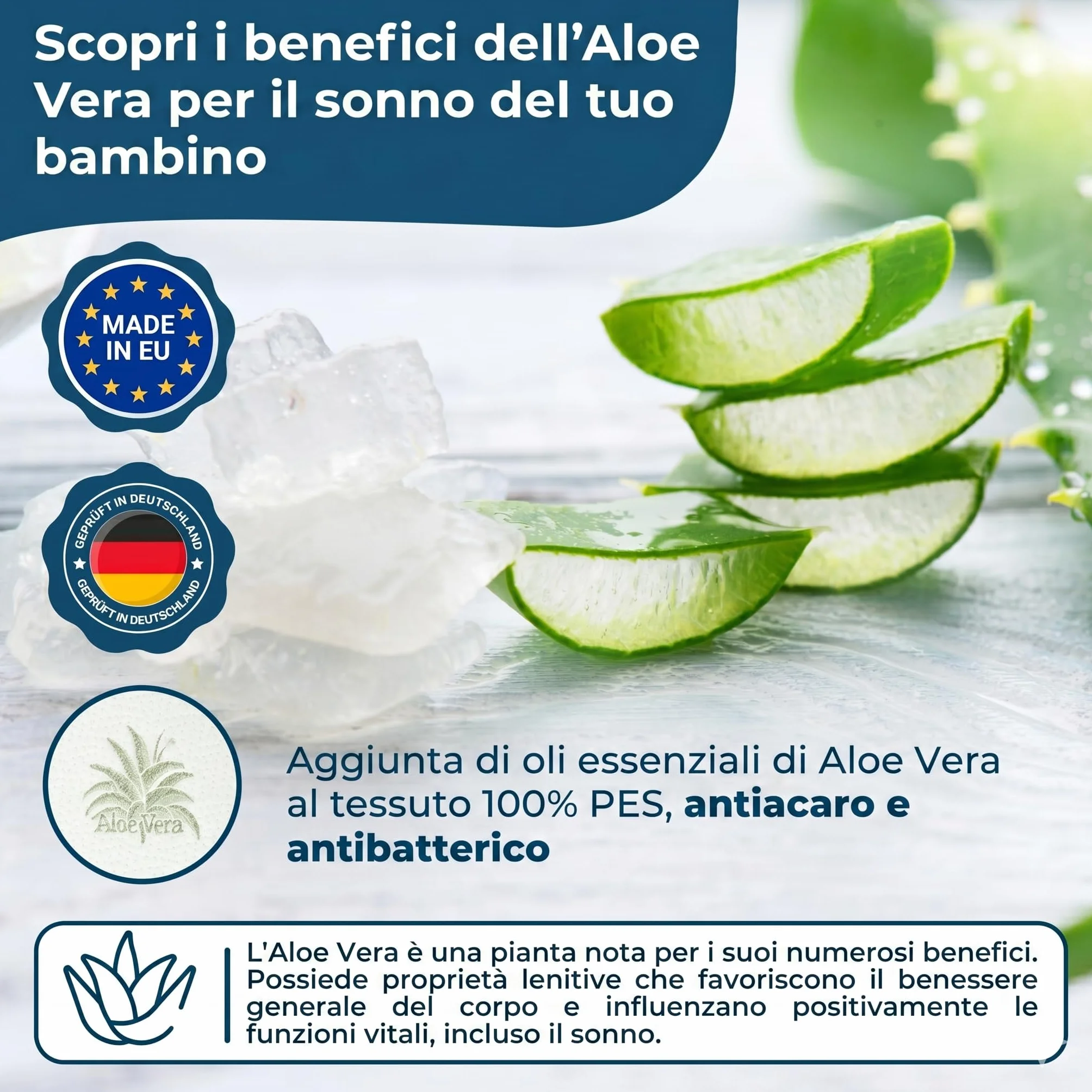 DOLCI SOGNI Materasso Culla Neonato 50x83 cm Next to Me Chicco OEKO-TEX CertiPUR Aloe Vera Lavabile