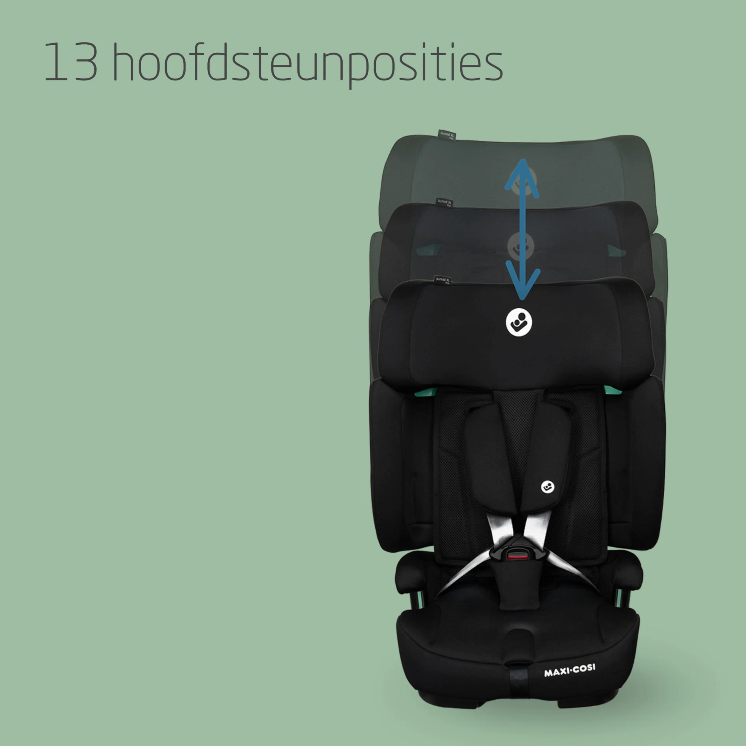 Maxi-Cosi Nomad XL Plus, Seggiolino Auto 9-36 kg Evolutivo, 15 Mesi-12 Anni, 76-150 cm, Seggiolino Auto Pieghevole, Ultracompatto e Leggero, Protezione Impatti Laterali G-CELL, Borsa, Authentic Black