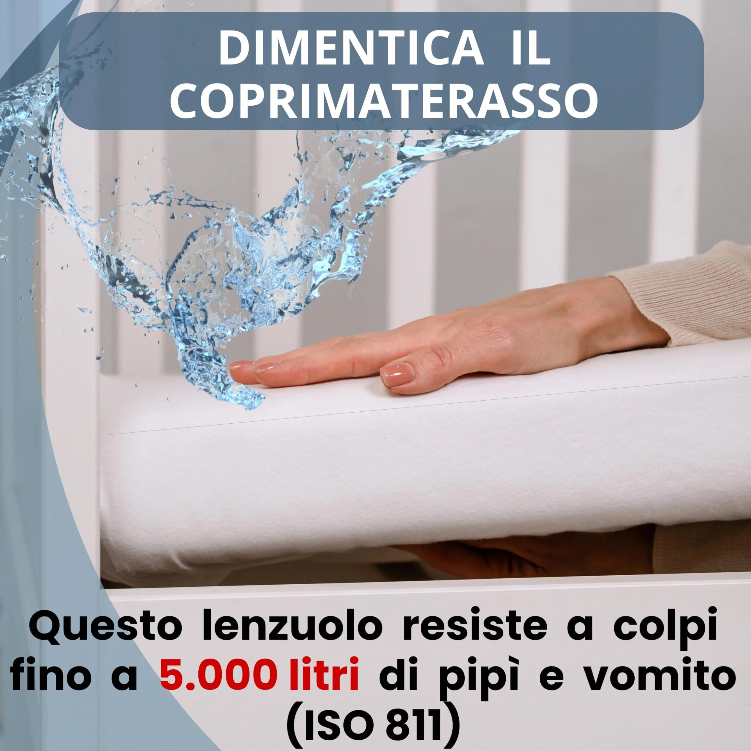 Bisoo Lenzuola Carrozzina Neonato Impermeabili 40x80 / 37x80 - Lenzuolo Impermeabile Coprimaterasso con Angoli 100% Jersey OEKO-TEX - Set Lenzuola Navicella - 1 Lenzuolino Bianco e 1 Grigio 80x40 cm